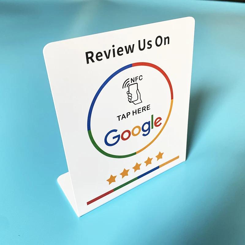 Google Review Suporte NFC Display Table Display NFC Tap Card Stand Revise-nos no Google NTAG 216 888 bytes Suporte N